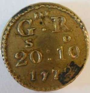 1772 Georgian Coin Weight Brass