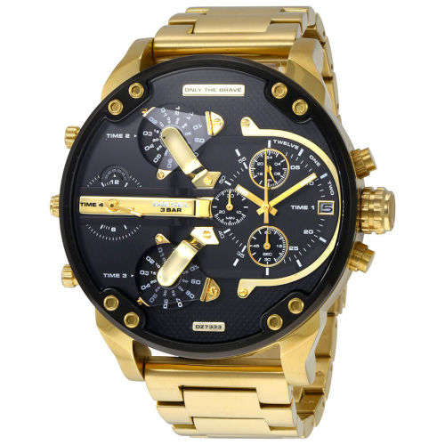 Diesel Mr Daddy DZ7333 Quartz-Mens Yellow Gold Strap