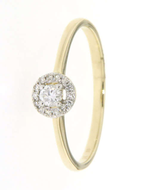 Transcendence Jewels 9kt Yellow Gold Diamond 0.14ct Bridal Ring-N