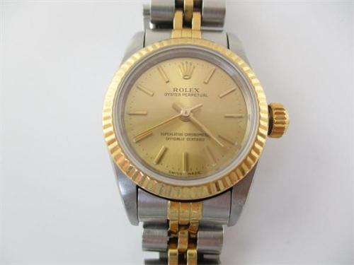 Ladies Rolex Oyster Perpetual 67193-Stainless Steel and 18k Gold