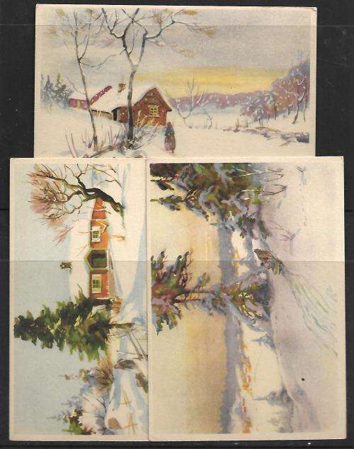 Norway - set of 6 postcards - Gerhard Gjerding 1886-1971 - printed by Mitco - un-used