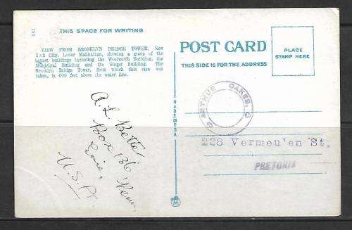 USA Vintage Postcard - Brooklyn Bridge NY - 1940's / 1950's