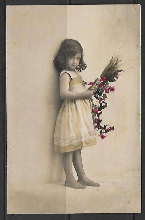 Charming German Postcard - early 1900's - inscribed on back - processed in Prussia
