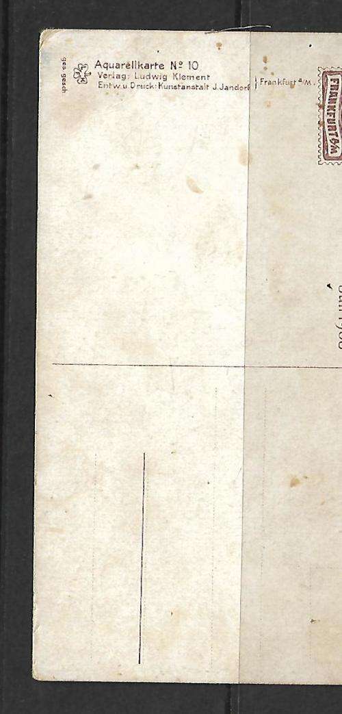 German Postcard - 'Deutsches TurnFest 1908 - un-used - additional info and condition as per scan