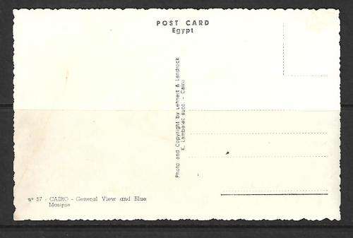 Vintage Cairo Postcards (photocards) - un-used - with deckled edge - see scan for additional info