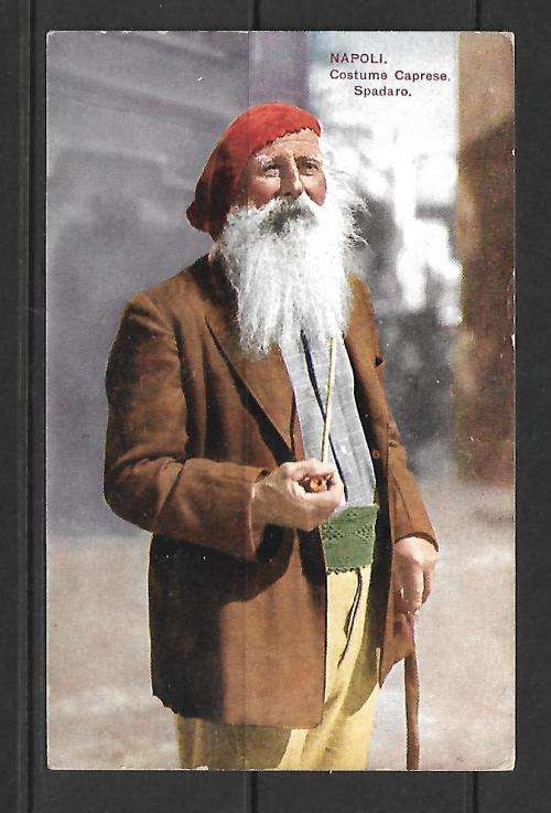 Vintage Italy / Napoli Postcard - Capri Costume - un-used - 1940's / 1950's?