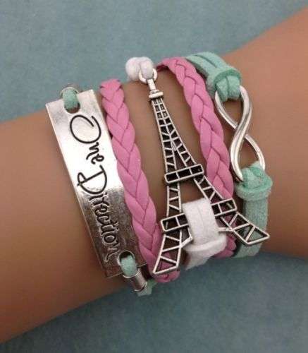 **Quick Shipping!** Stylish Eiffel Tower Infinity Bracelet!