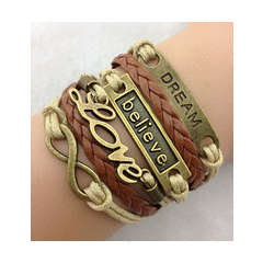 *Quick Shipping*Hot! "Dream Believe Love" Infinity Bracelet