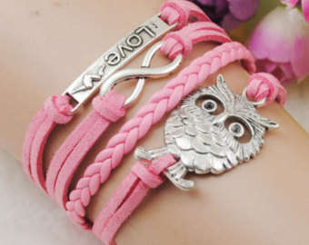 New! "Love Owl of Wisdom" Infinity Bracelet
