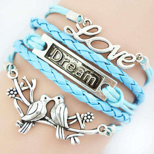 New Hot! "Love Dream Believe" Infinity Bracelet