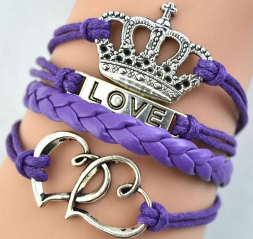 "Love Princess" Crown Infinity Bracelet