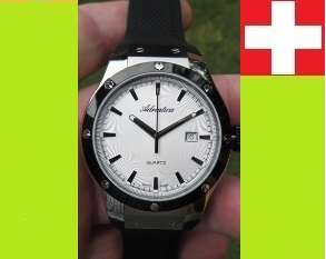 Adriatica 100% Swiss Made, Men Date Watch, Rubber Strap
