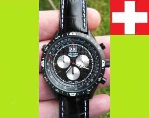 ADRIATICA, *100% SWISS Made* Aviator Pilot Slide Ruler Chronograph Big Date Watch
