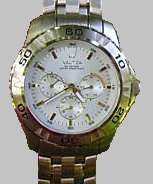 **EXQUISITE**2010 NAUTICA Gold pl Chrono Complication DAY DATE 24HR WATCH