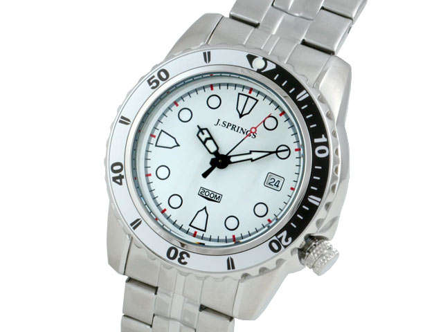 ** SEIKO** J Springs 200m Gents Divers .St/steel White Dail