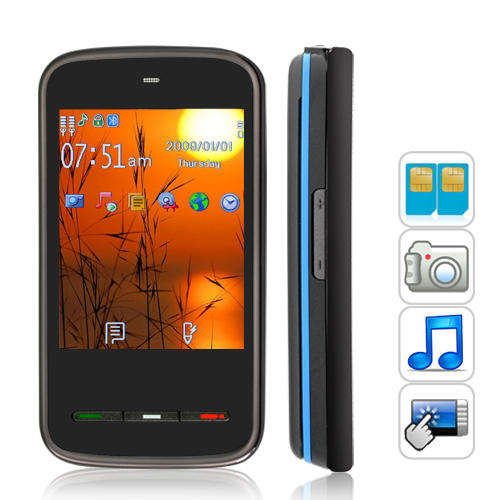 **Stylish**Mini Mobile Phone with Dual Sim, Camera, Quadband, Touchscreen