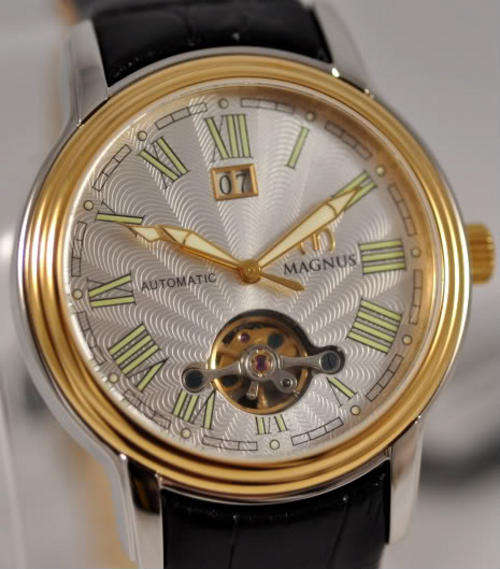 **Classic**NEW MENS MAGNUS AUTOMATIC MELBOURNE TWO TONE LEATHER WATCH