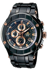 **Gold Label Series**CASIO EDIFICE Chronograph mens Watch EFX-500BK-1AV NEW