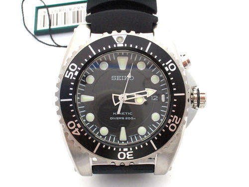 **Stunner**NEW SEIKO KINETIC SCUBA DIVER RUBBER BAND WATCH 200M SKA371P2