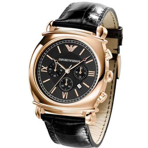 **Stunning**New Classic ARMANI Gold pl Chronograph Mens Watch AR0321