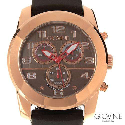 **Italian Styling**GIOVINE Brand New Gentlemens Chronograph Watch OGI037NRRGMR