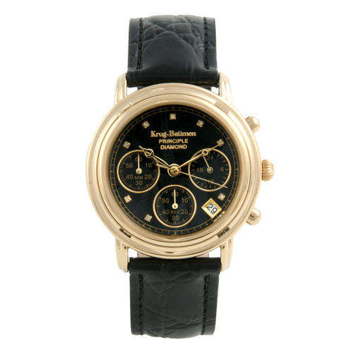 **Diamond**Krug Baumen DIAMOND PRINCIPLE Black Mens Chronograph Watch