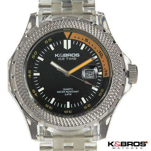 K AND BROS "ice time" Brand New Gentlemens Date Watch 9408-3