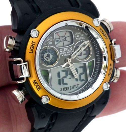 Menâs Ohsen Sport Watch Unique digital and analogue displays AD0721-GL