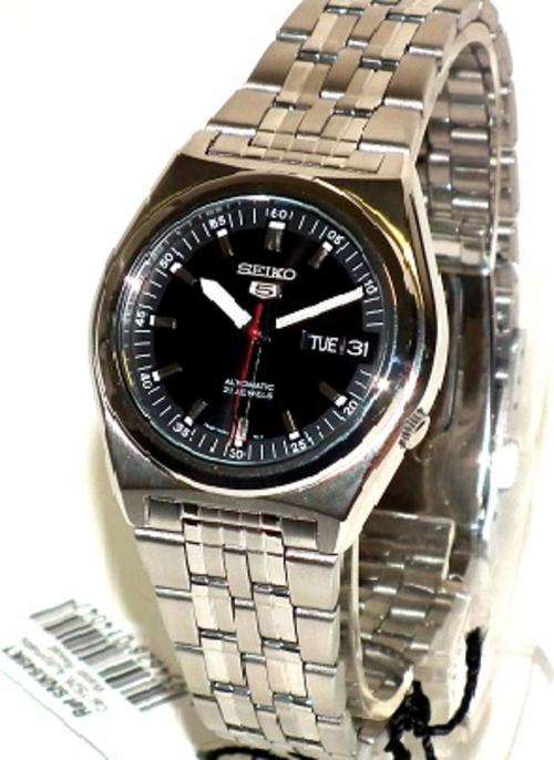 SEIKO 5 **Classic** MEN AUTOMATIC BLACK DIAL WATCH NR SNK649