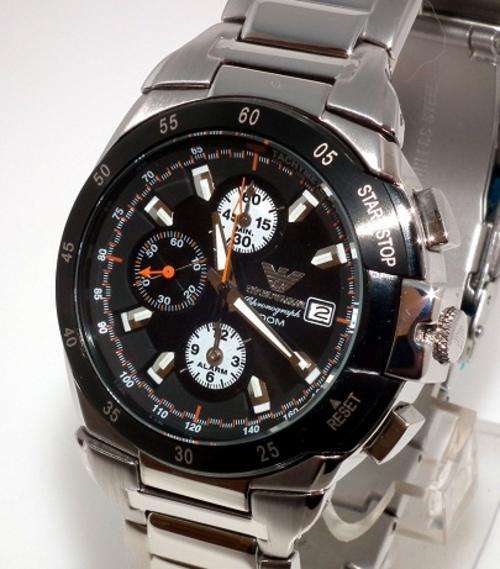 Emporio Armani Chronograph Black Watch AR2362 New