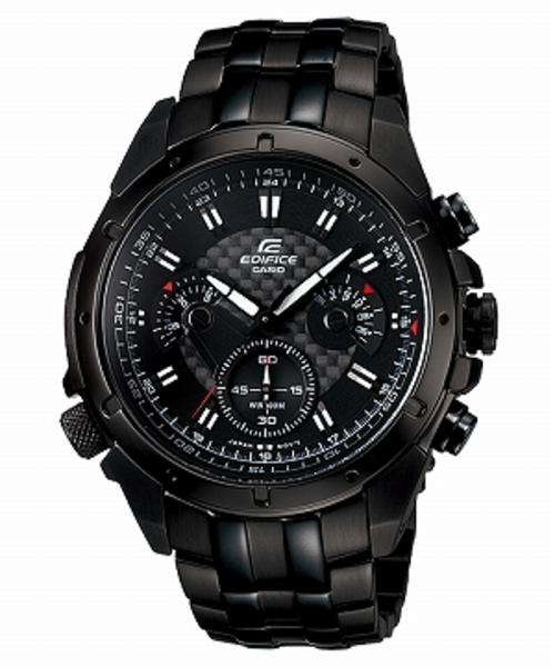 CASIO EDIFICE **Sebastian Vettel selection** 3D Chronograph mens Watch EF-535BK-1AV FREE SHIPPING