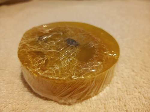 Handmade glycerine soap with natural loofah - Lemongrass