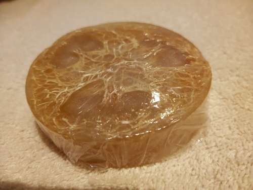 Handmade glycerine soap with natural loofah - Lemongrass
