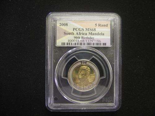 ### CRAZZZY AUCTION ## 2008 Mandela R5 - MS68 @ R1 ## EXTREMELY RARE GRADE ##