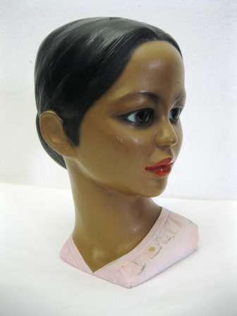 DECORATIVE MID CENTURY 1950/60S RESIN ORIENTAL GIRL BUST