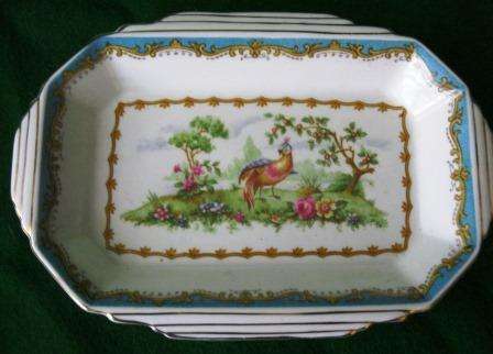 ROYAL ALBERT CHELSEA BIRD PATTERN ART DECO STYLE BISCUIT DISH
