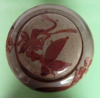 UNUSUAL LARGE LIDDED TIM MORRIS POTTERY JAR
