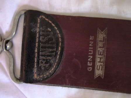 FIVE VINTAGE BARBER SHOP LEATHER RAZOR STROPS