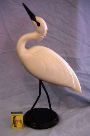 LARGE FEATHERS GALLERY LITTLE EGRET FIGURINE