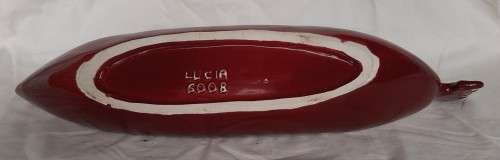 SCARCE  LARGE LUCIA WARE GONDOLA SHAPED POSY VASE