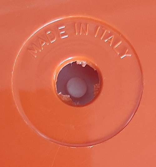 VINTAGE 1970S PLASTIC APPLE SHAPED ICE BUCKET MADE IN ITALY