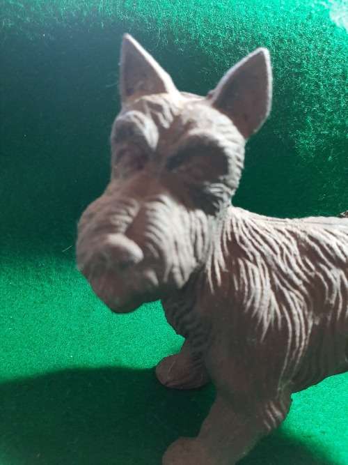 OLD CAST IRON SCOTTY DOG LIFTING HIS LEG DOOR STOP