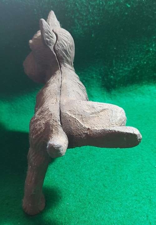 OLD CAST IRON SCOTTY DOG LIFTING HIS LEG DOOR STOP