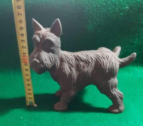 OLD CAST IRON SCOTTY DOG LIFTING HIS LEG DOOR STOP