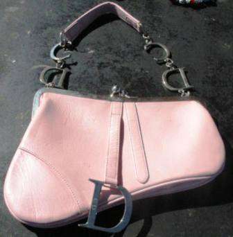 Vintage 1960s "Christian Dior", pink handbag, perfect condition.