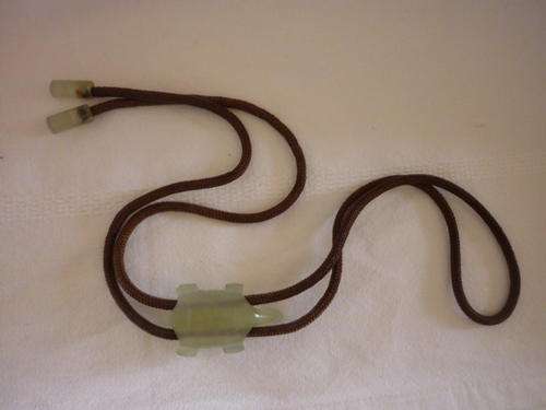 Gemstone possibly 'Jade'  'Tortoise' String Tie......
