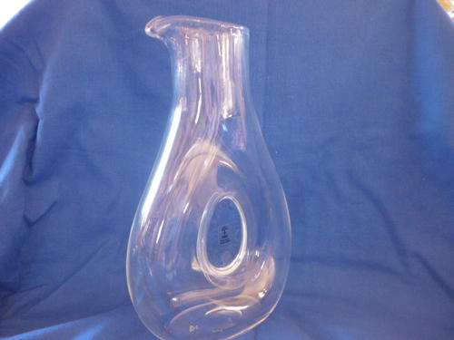 Exclusively Hand Crafted Wine Carafe.  Skruf - Sweden Clear Glass/Leadcrystal