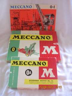 Meccano OA & O Boxed Sets and Booklet...... c 1962