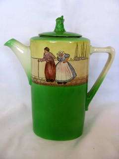 Vintage Royal Doulton Dutch Windmill Coffee Pot.. Dutch A Series design  Charles Noke . c1930's