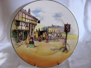 Royal Doulton Large Wall Plate  'Old English Coach' Scene D6393 made in England